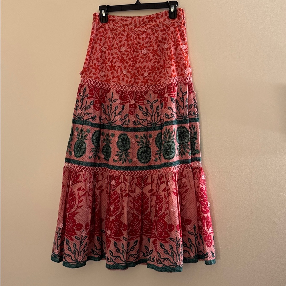 SALE FARM RIO Anika Print Macaws Maxi Skirt - Picture 4 of 7